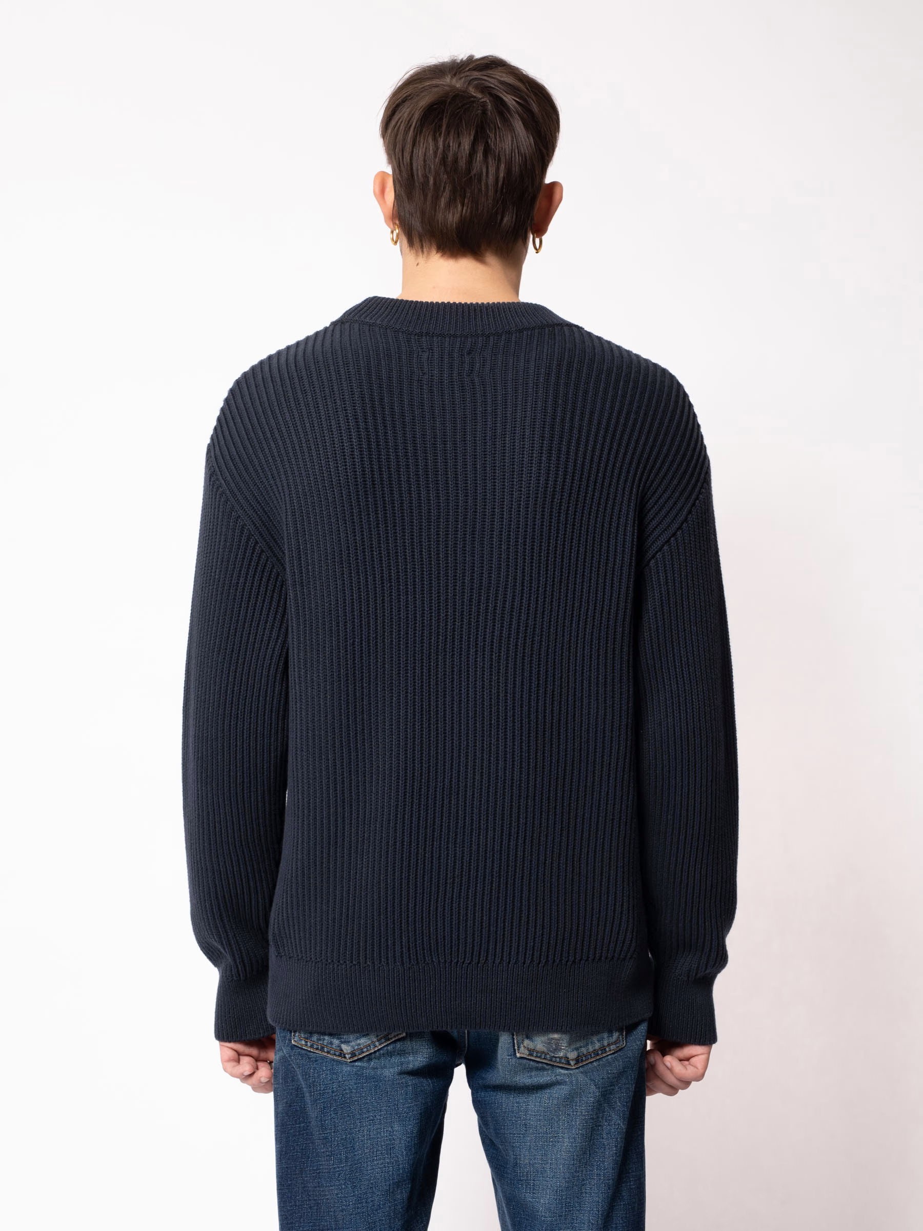 Strickpullover Frank Chunky Rib navy Nudie Jeans