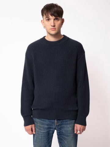Strickpullover Frank Chunky Rib navy Nudie Jeans