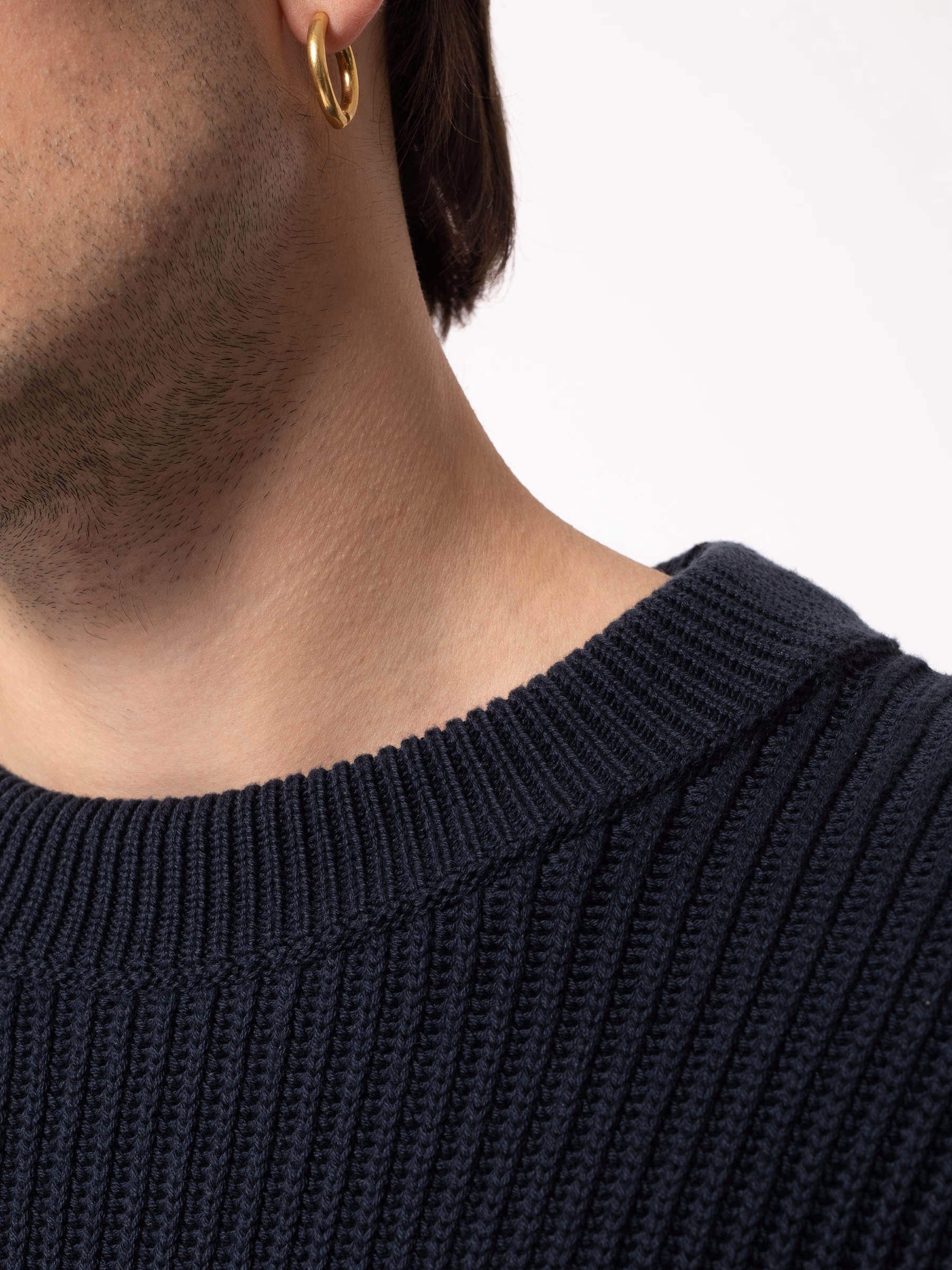 Strickpullover Frank Chunky Rib navy Nudie Jeans