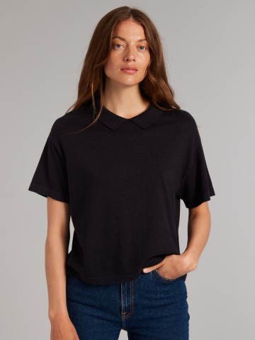 T-Shirt Boxy Polo anthracite Addition