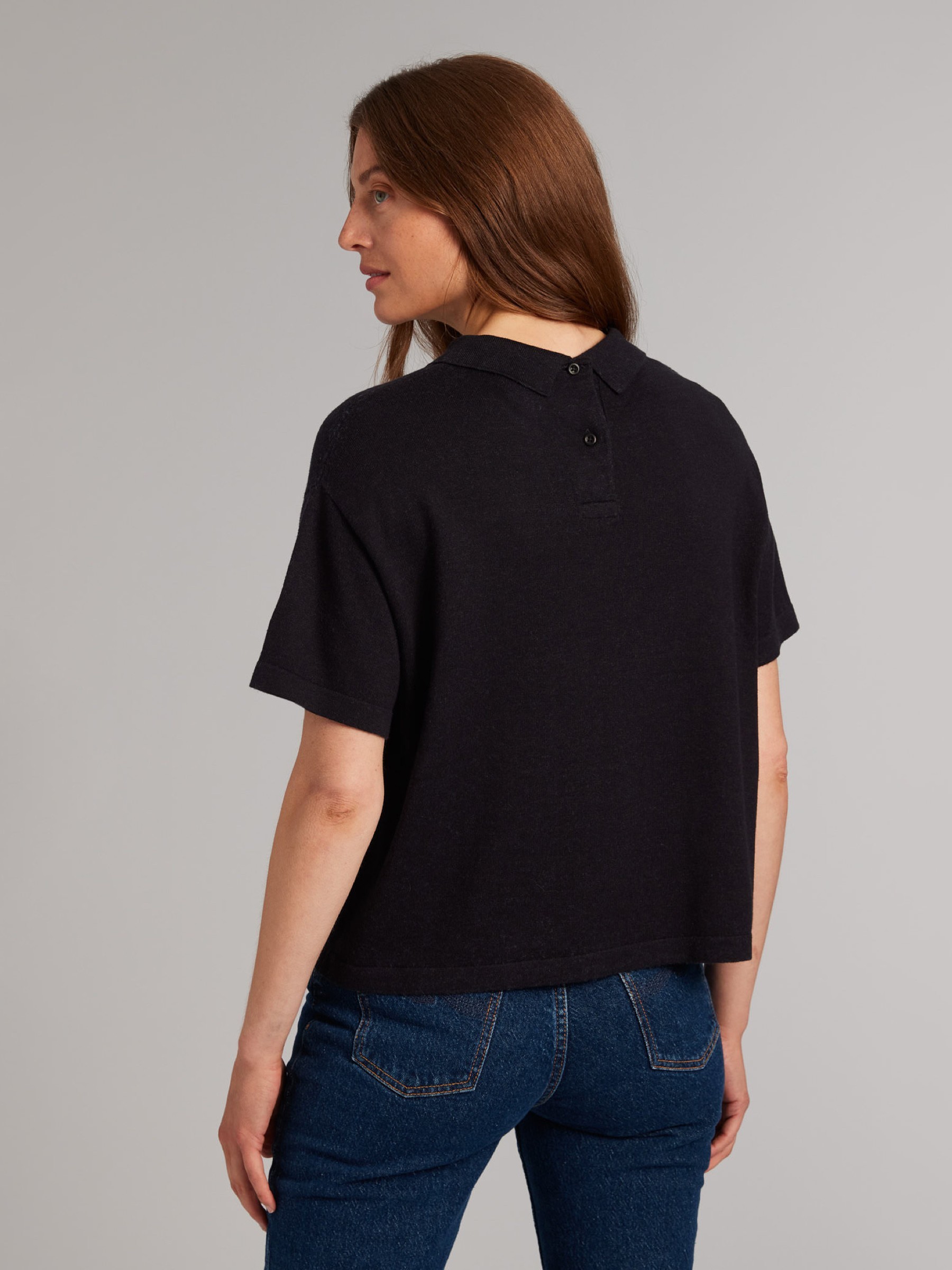 T-Shirt Boxy Polo anthracite Addition