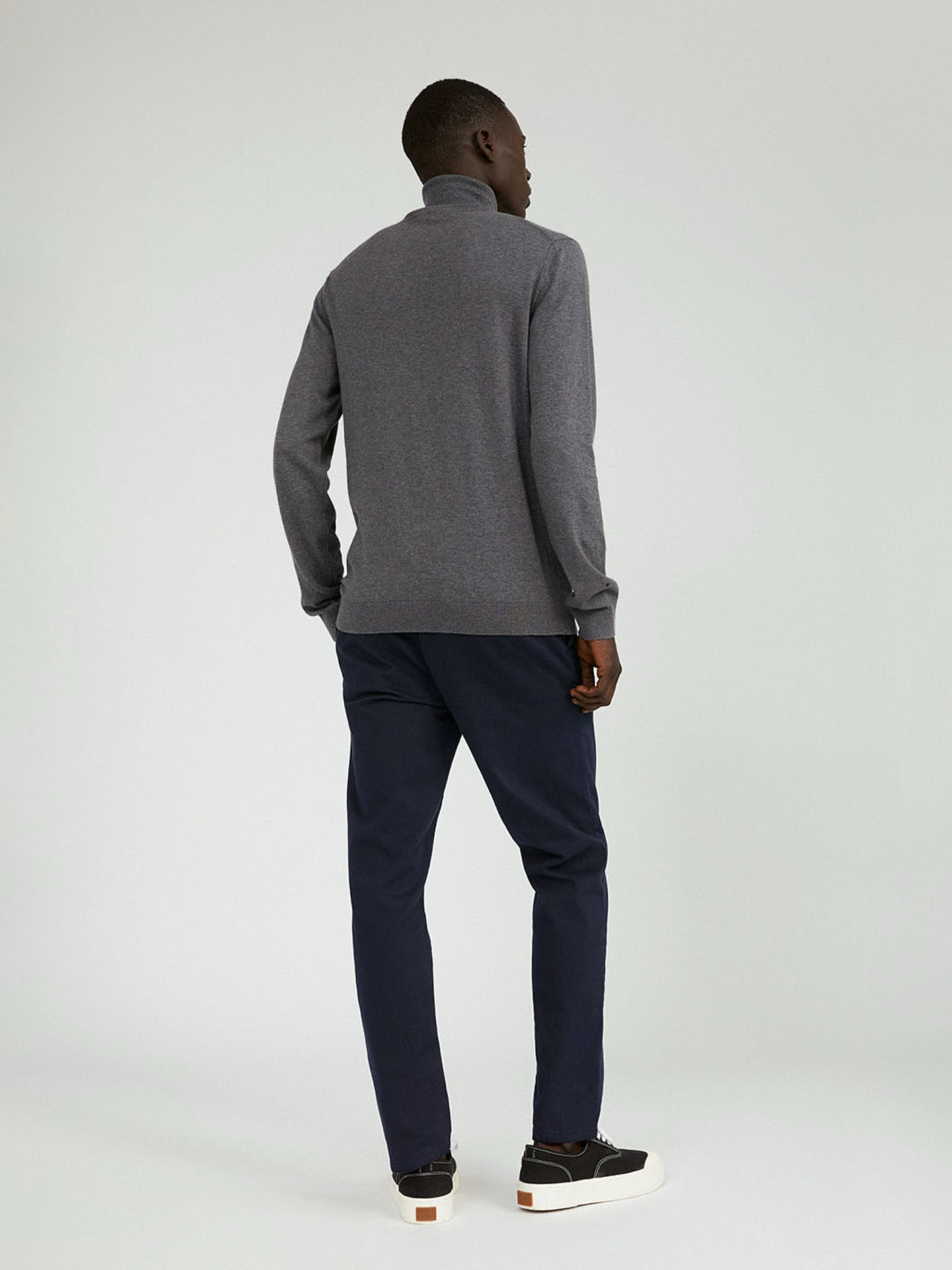 Rollkragenpullover Glaan mid grey melange Armedangels