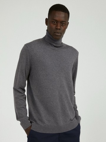 Rollkragenpullover Glaan mid grey melange Armedangels