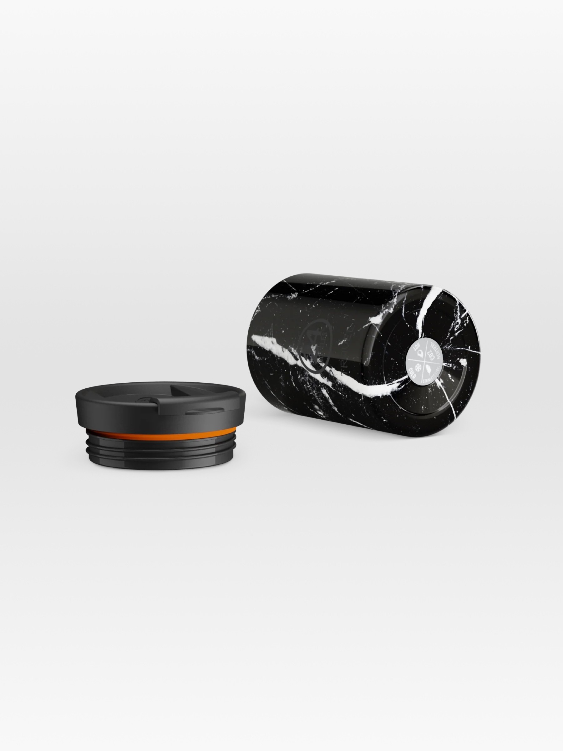Becher Travel Tumbler black marble 24Bottles