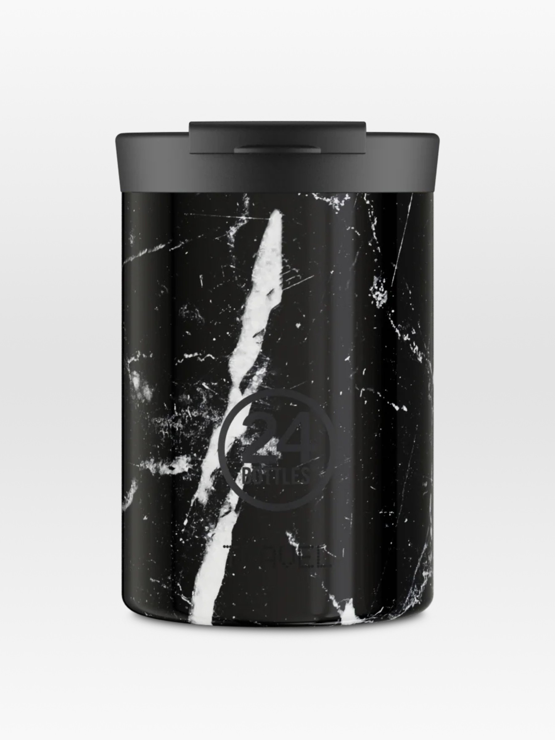 Becher Travel Tumbler black marble 24Bottles