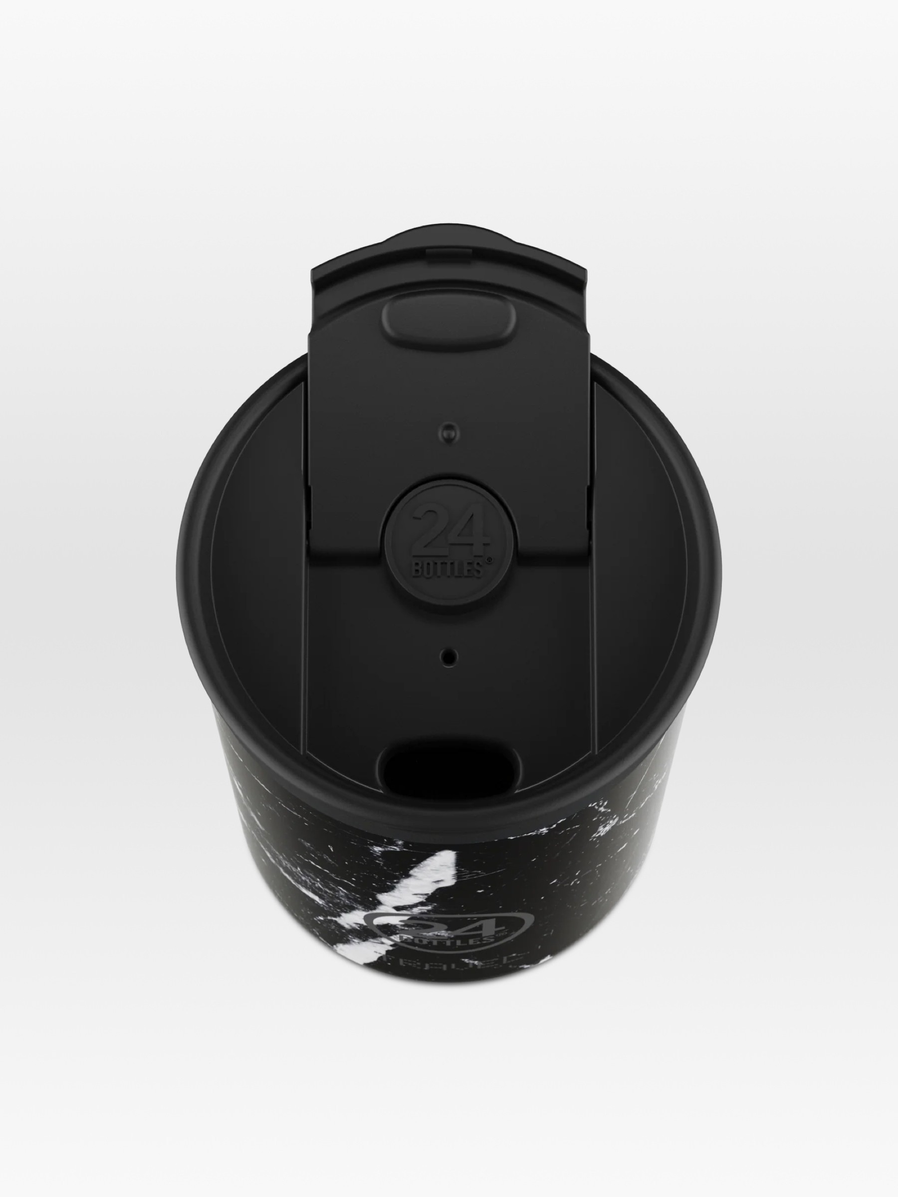 Becher Travel Tumbler black marble 24Bottles