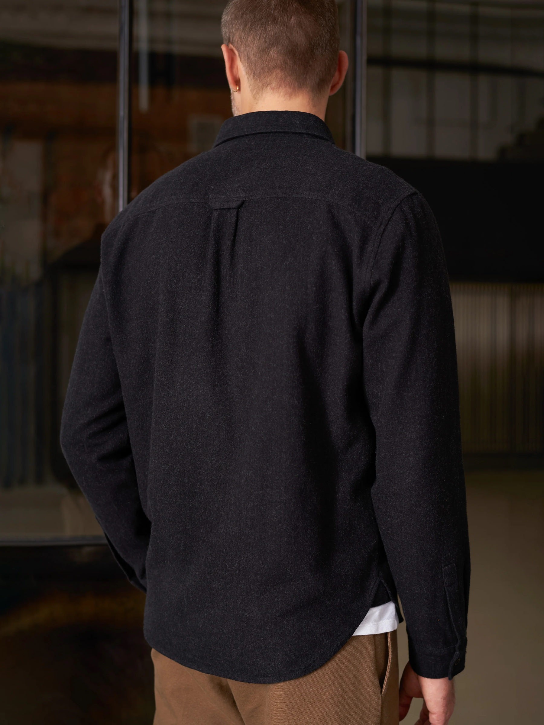Hemd Ken Shirt eco flannel mel black About Companions