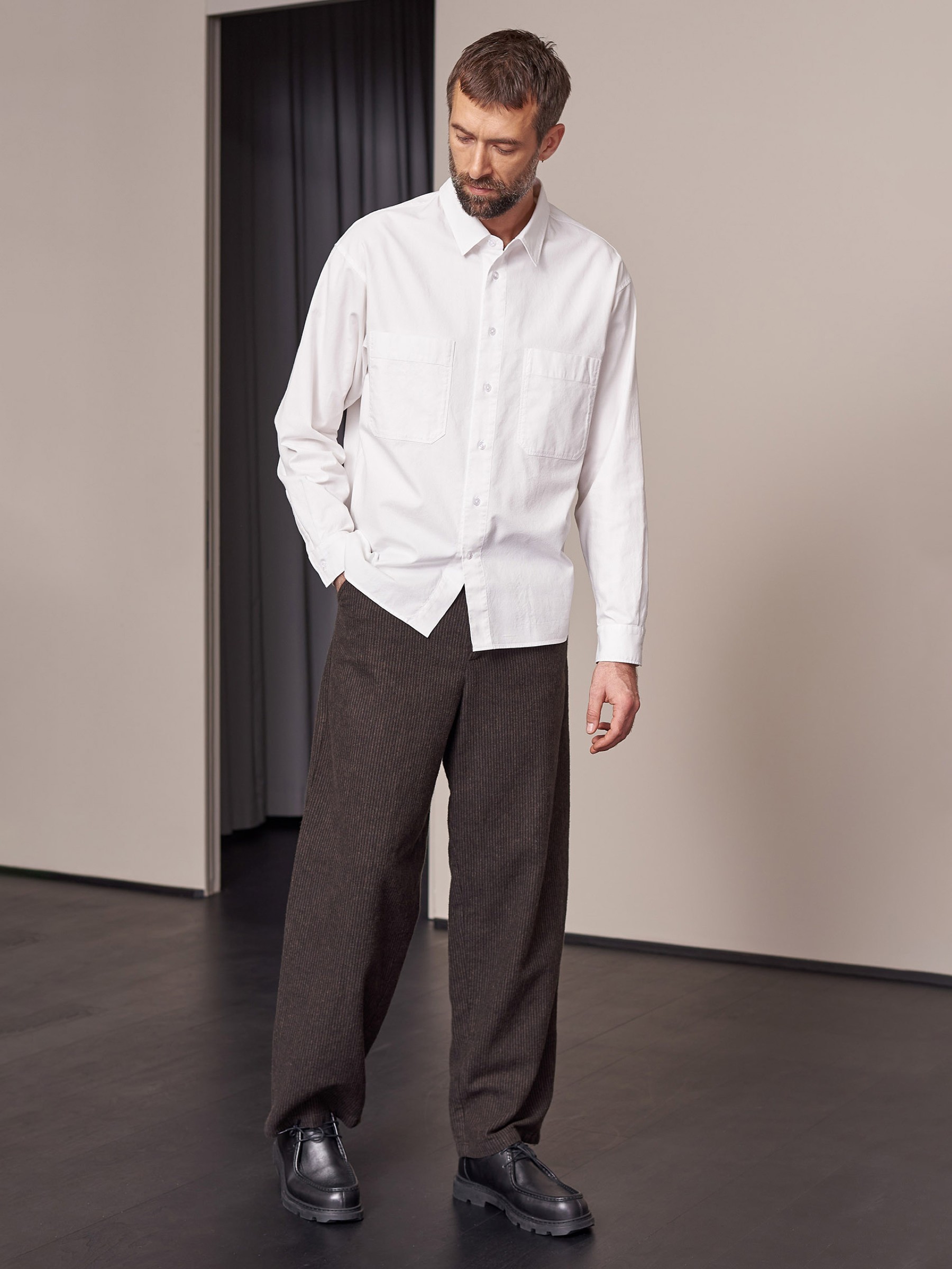 Hose Carlo eco flannel striped brown About Companions