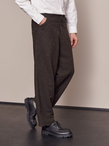 eco flannel striped brown