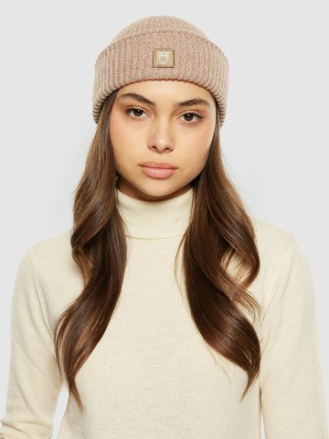 Mütze Low Wool Rib Beanie kelp melange Knowledge Cotton Apparel