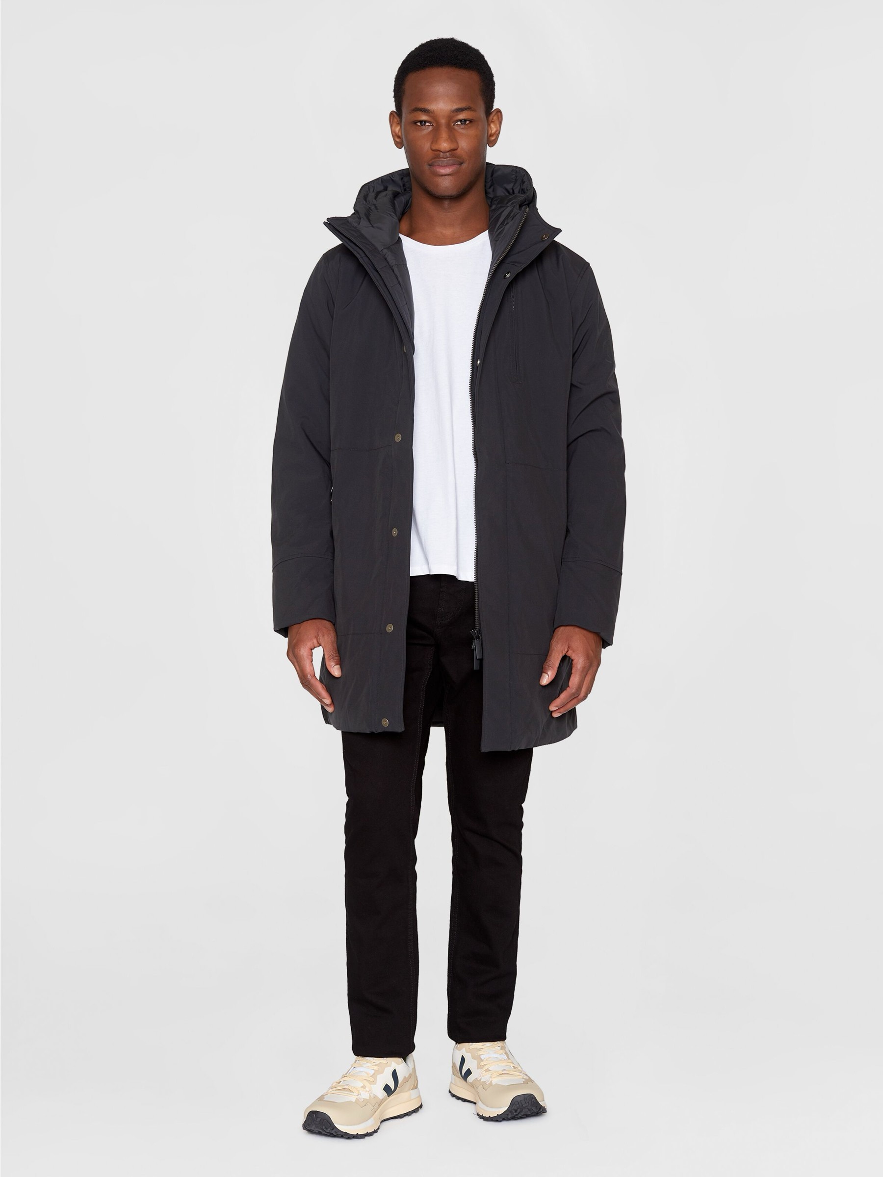 Mantel Climate Shell Jacket black jet Knowledge Cotton Apparel