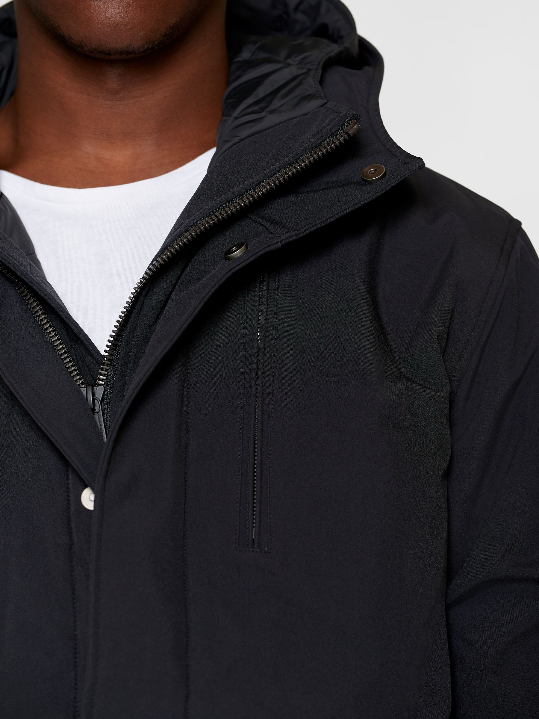 Mantel Climate Shell Jacket black jet Knowledge Cotton Apparel