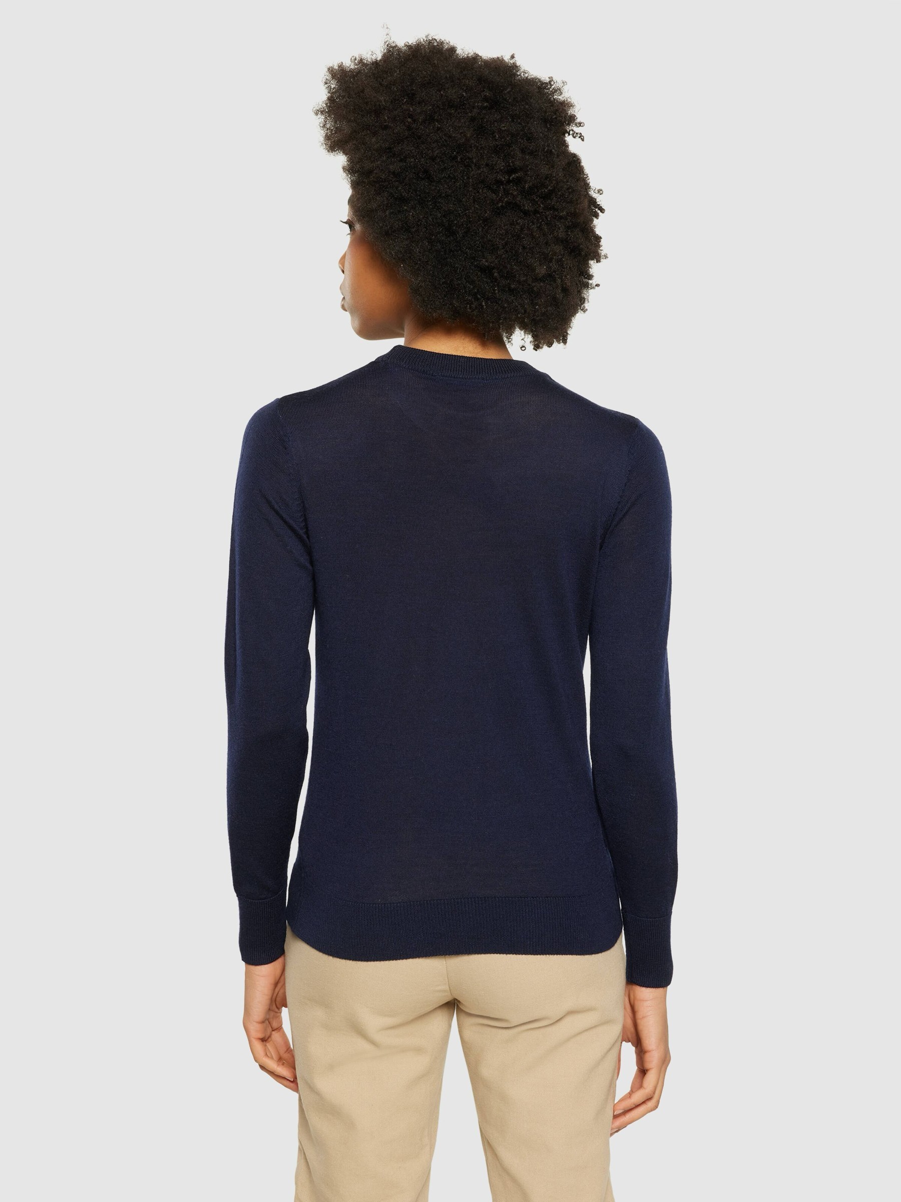 Pullover Fine Merino Crew Neck total eclipse Knowledge Cotton Apparel