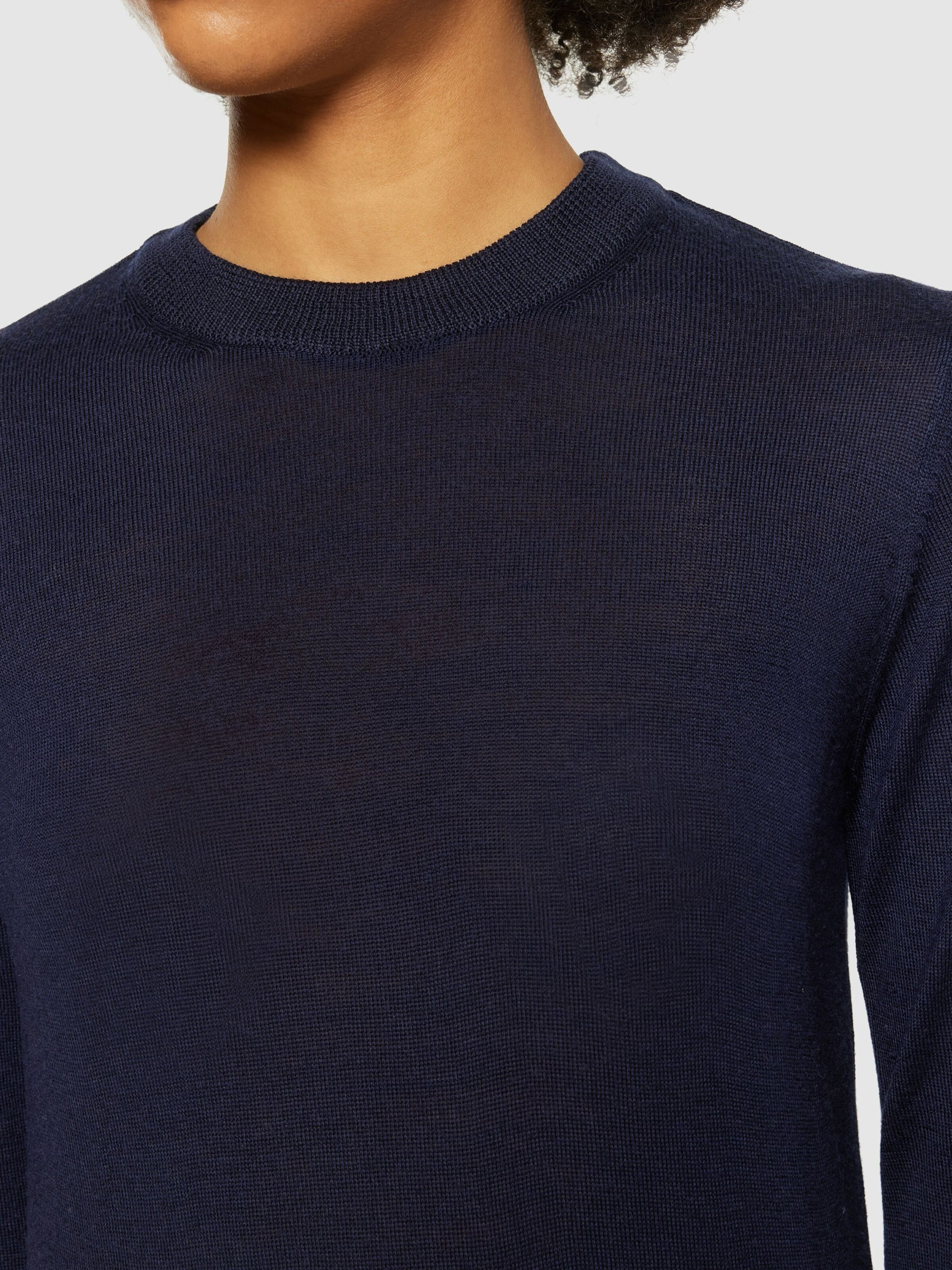 Pullover Fine Merino Crew Neck total eclipse Knowledge Cotton Apparel