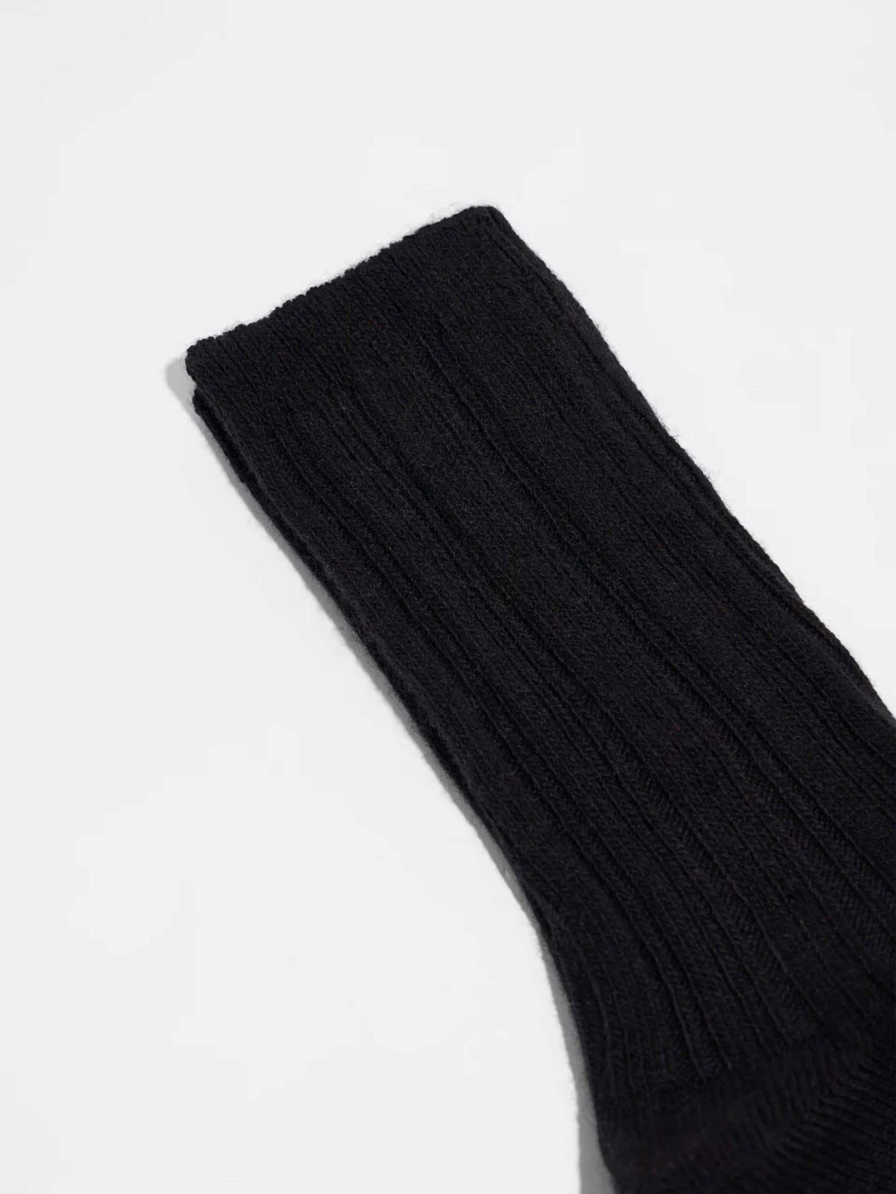 Socken mit Rippenstrick black Lanius