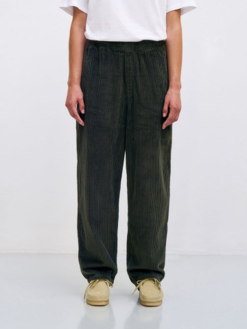 Hose Cord Wide Pant dark green Rotholz