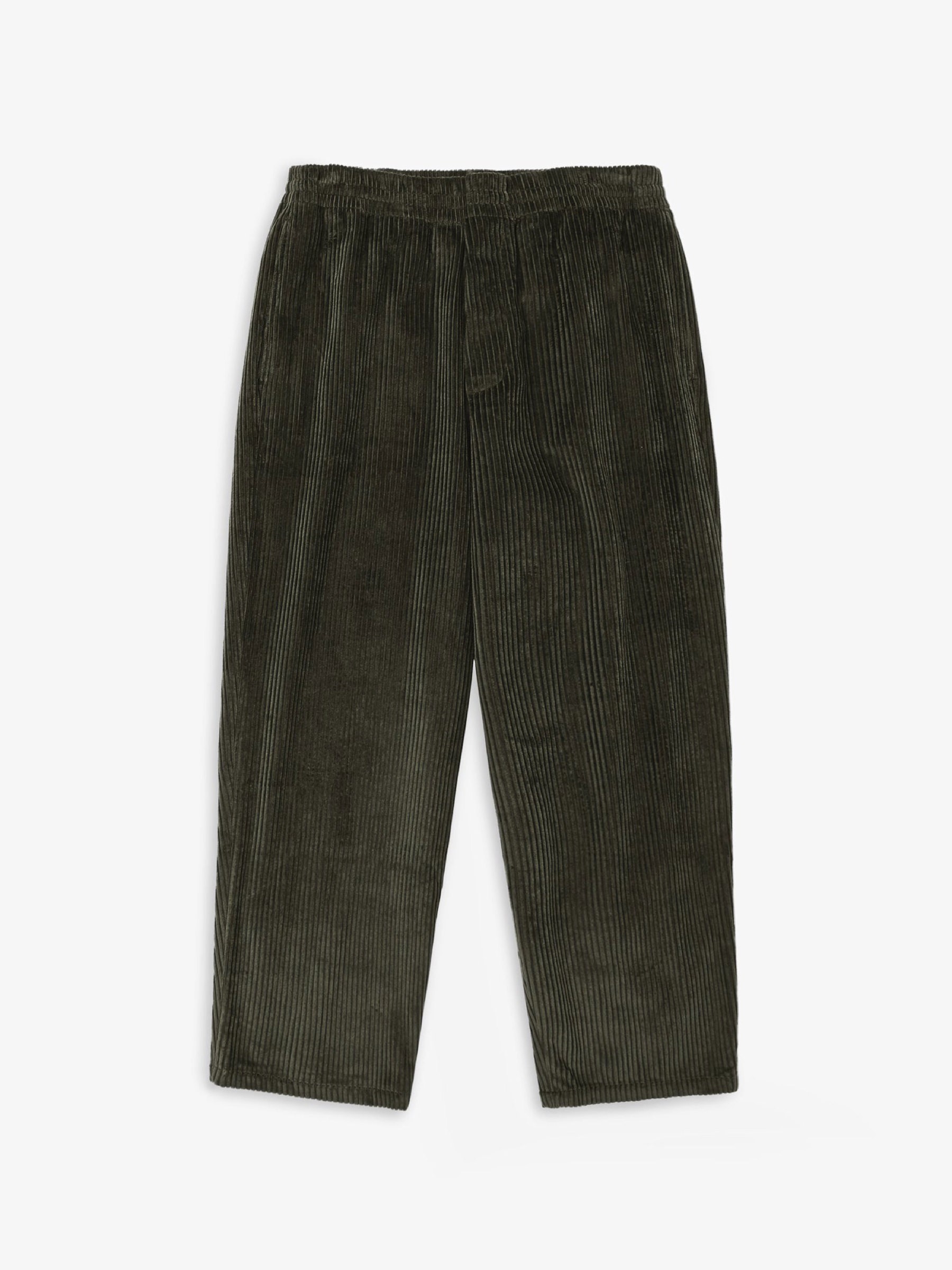 Hose Cord Wide Pant dark green Rotholz