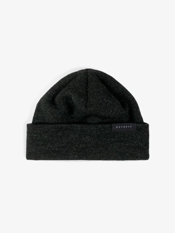 Mütze Short Fine Beanie warm anthracite Rotholz