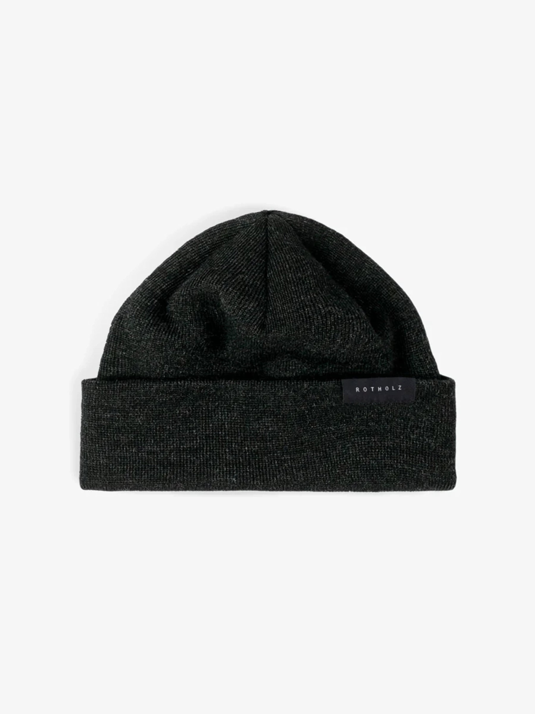 Mütze Short Fine Beanie warm anthracite Rotholz