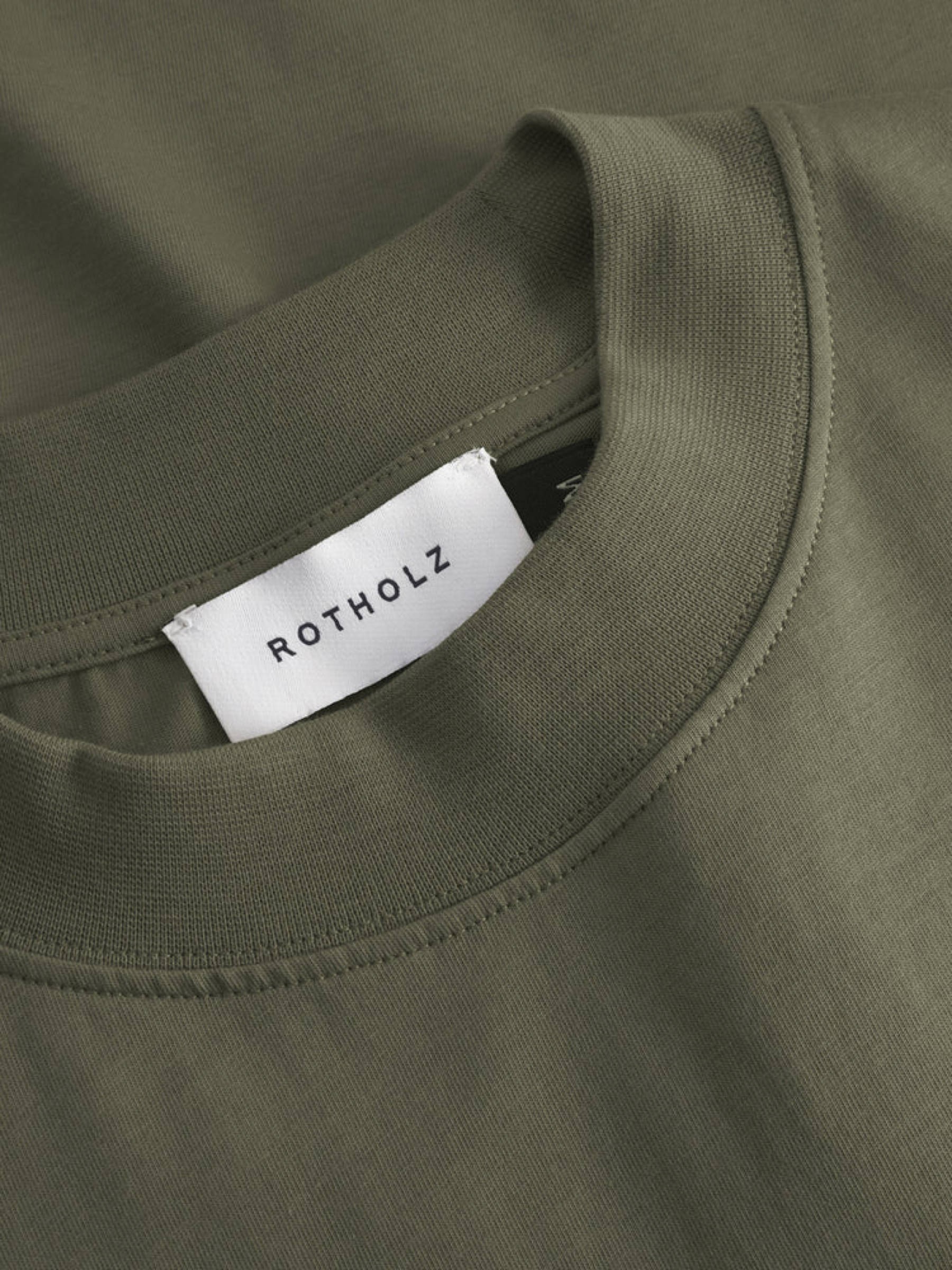 Big Collar T-Shirt fir green Rotholz