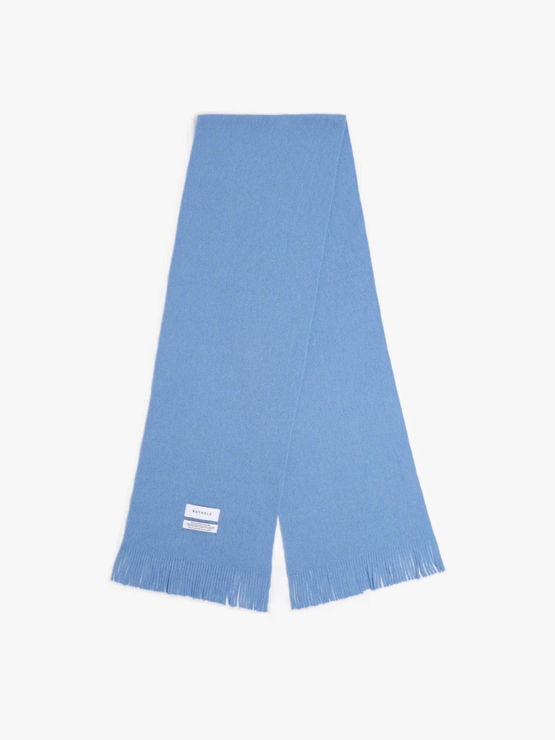 Schal Knit Merino Wool Scarf washed blue Rotholz