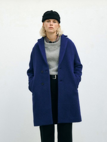 Wollmantel Formal Coat royal blue Rotholz