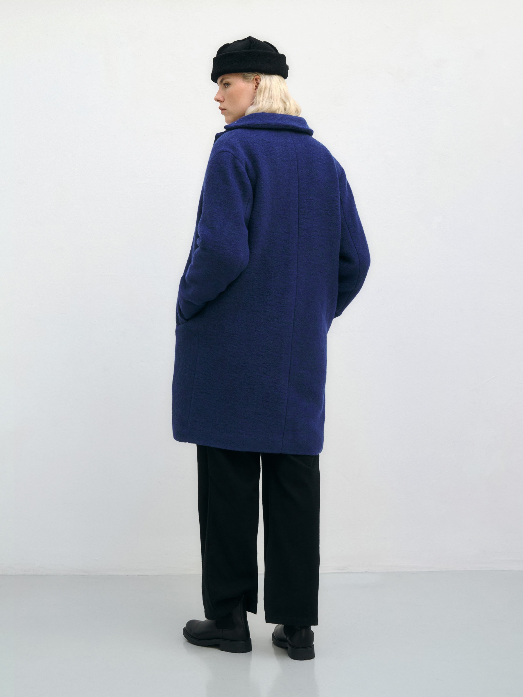 Wollmantel Formal Coat royal blue Rotholz