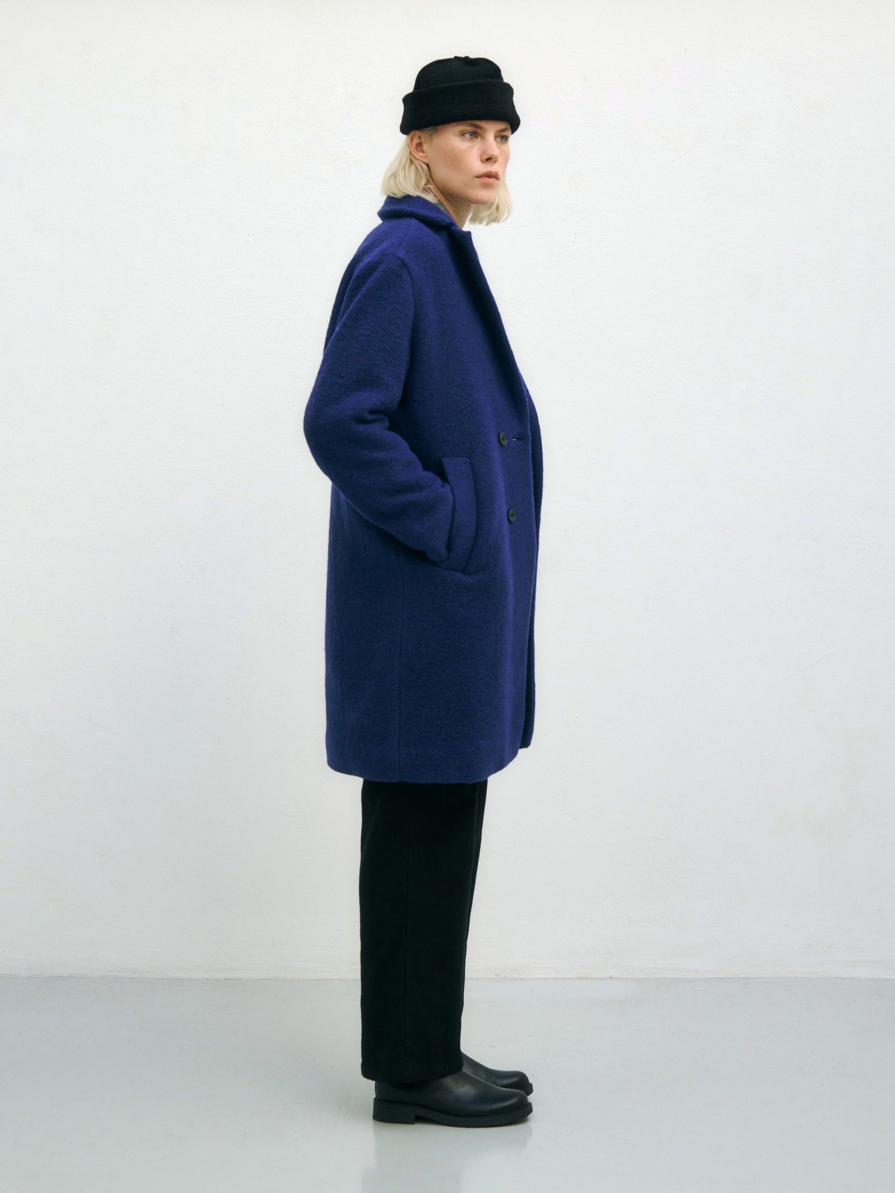 Wollmantel Formal Coat royal blue Rotholz