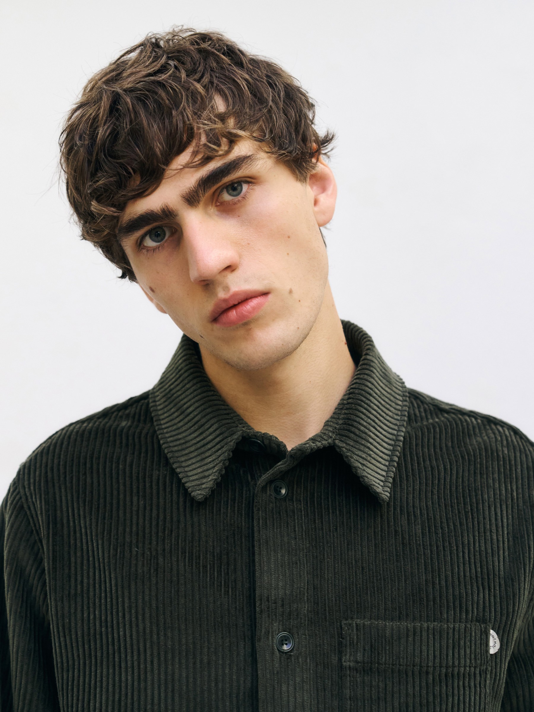 Hemd Cord Casual Shirt dark green Rotholz