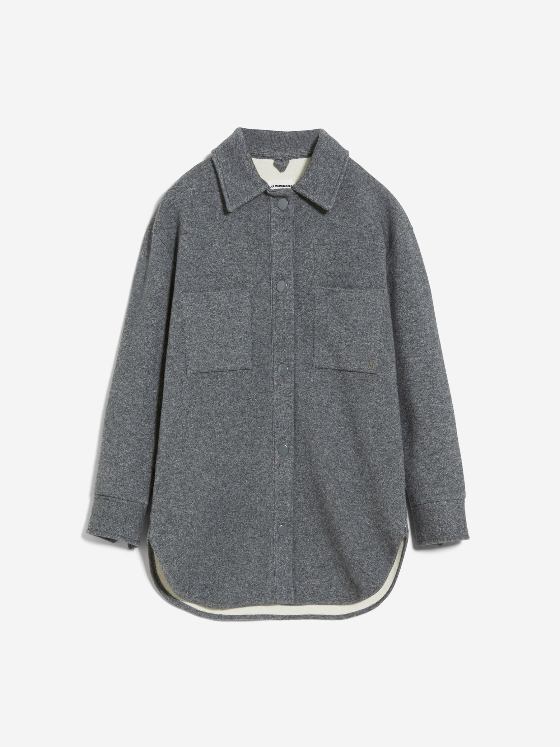 Overshirt Jacke Almaraa Soft mid grey melange oatmilk Armedangels