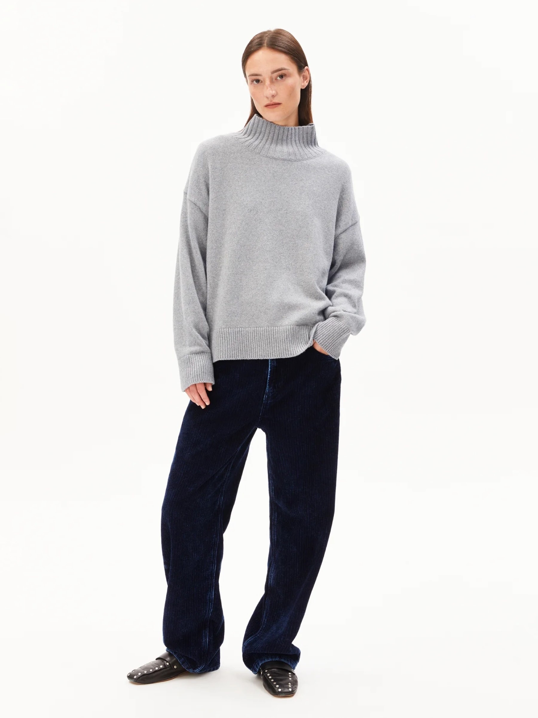 Kaschmir-Pullover Kaarlin silver melange Armedangels