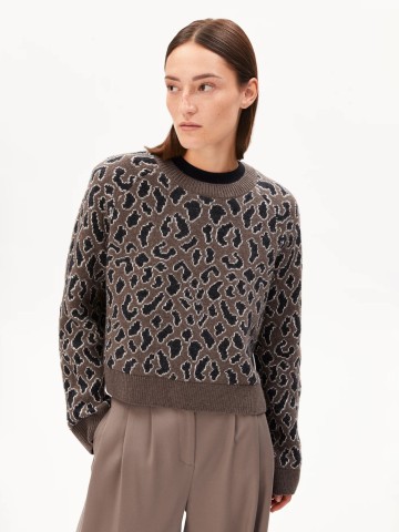 Pullover Diliriaa Leopaa walnut cream Armedangels