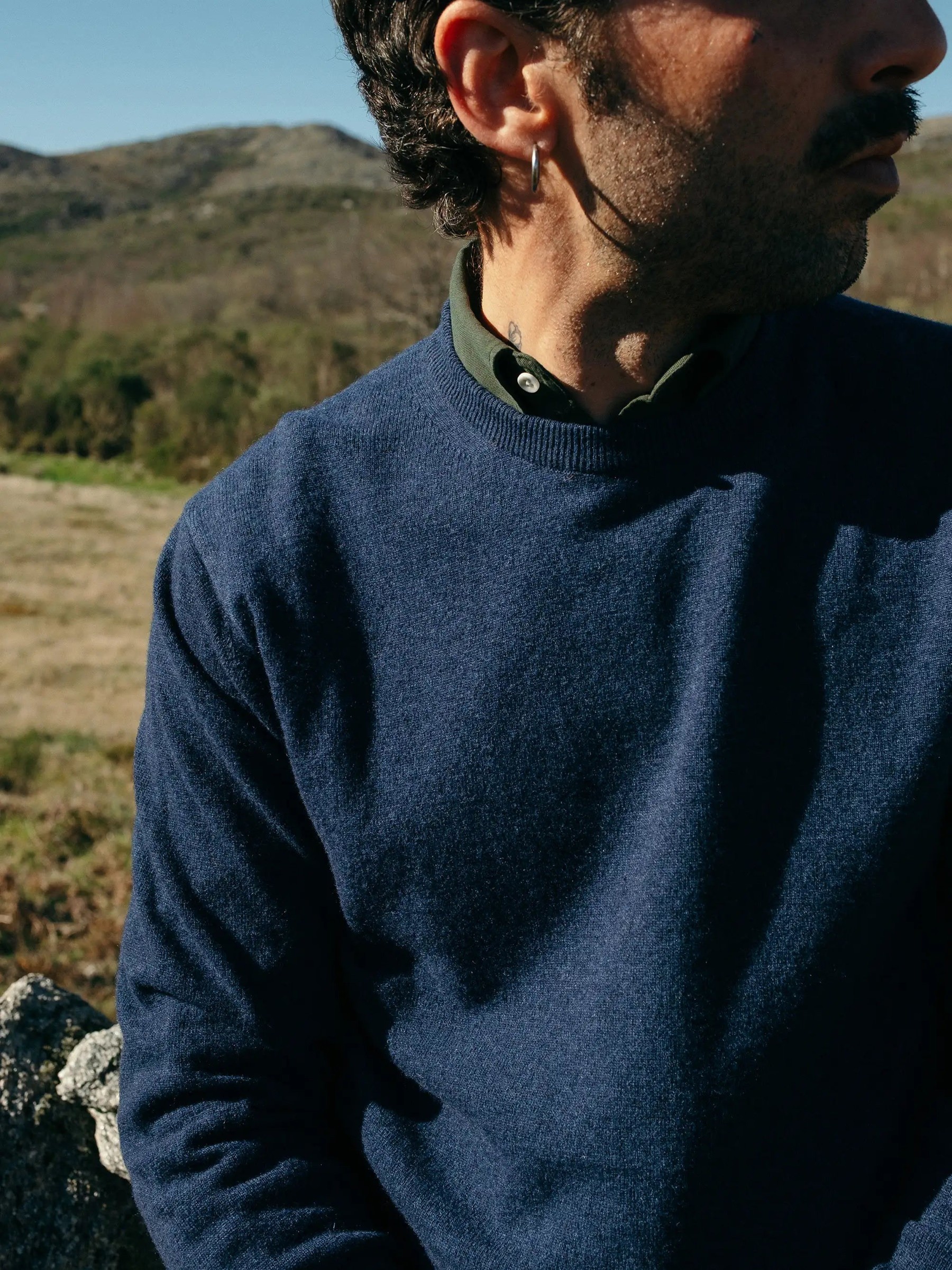 Pullover Sweater Wool Ovino saphir Carpasus