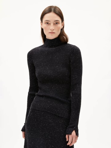 Longsleeve Alaania Tweed black-oatmilk Armedangels
