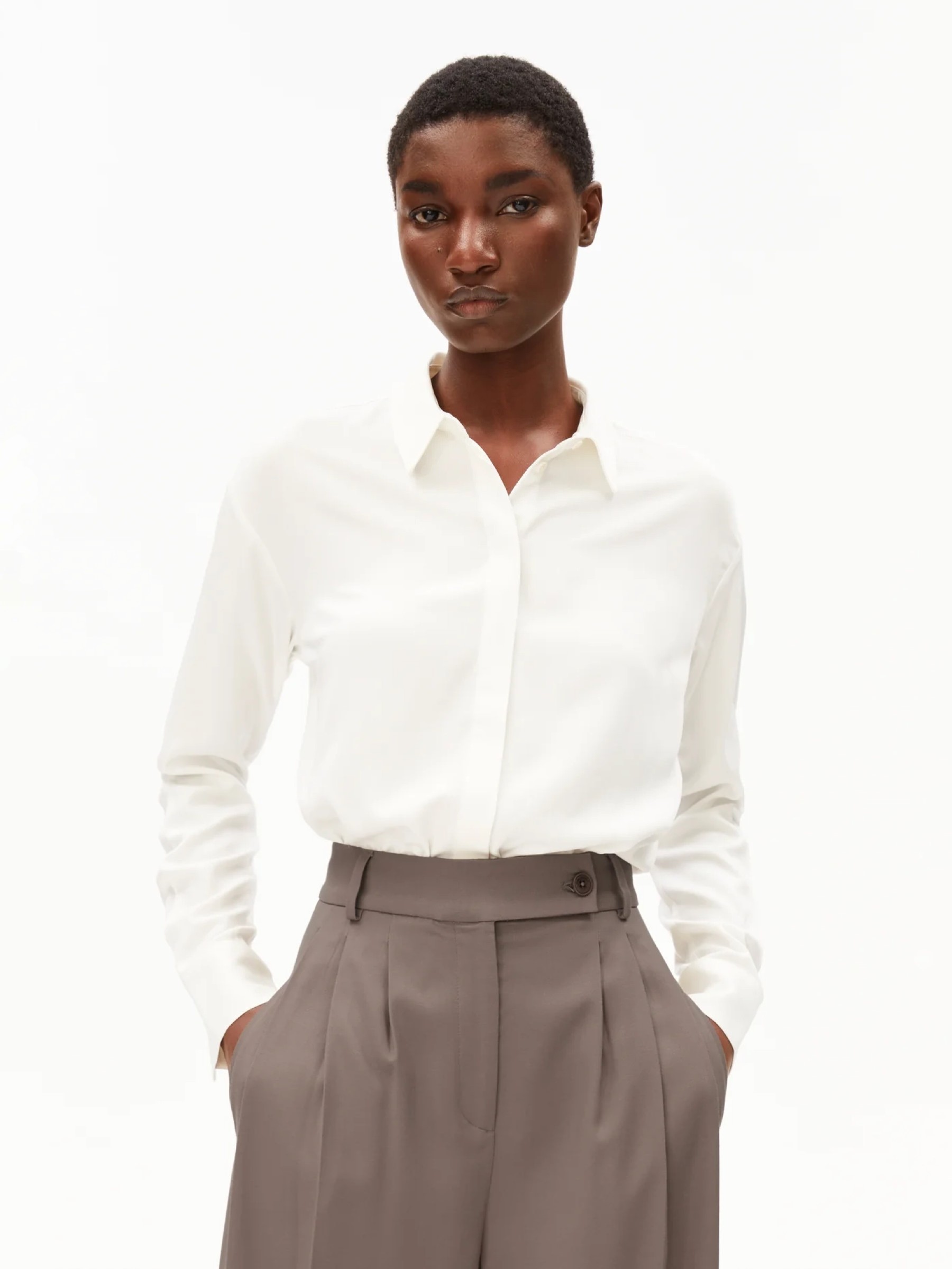 Bluse Larisaana Longsleeve off white Armedangels