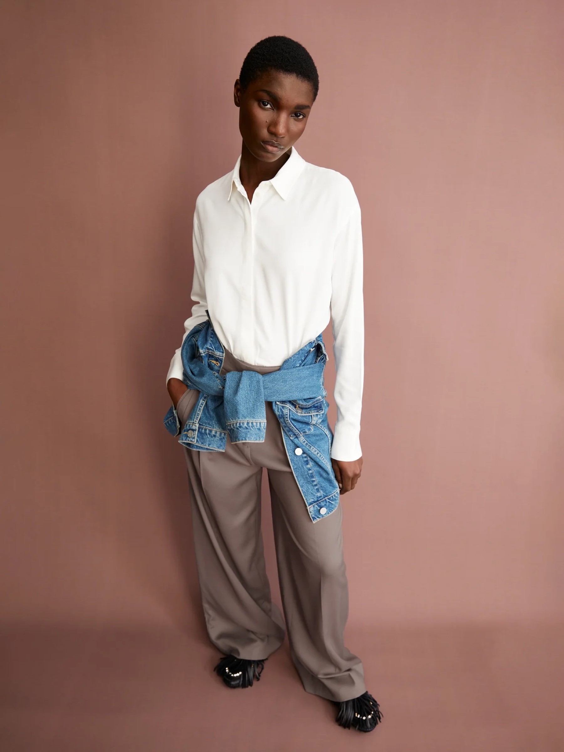 Bluse Larisaana Longsleeve off white Armedangels