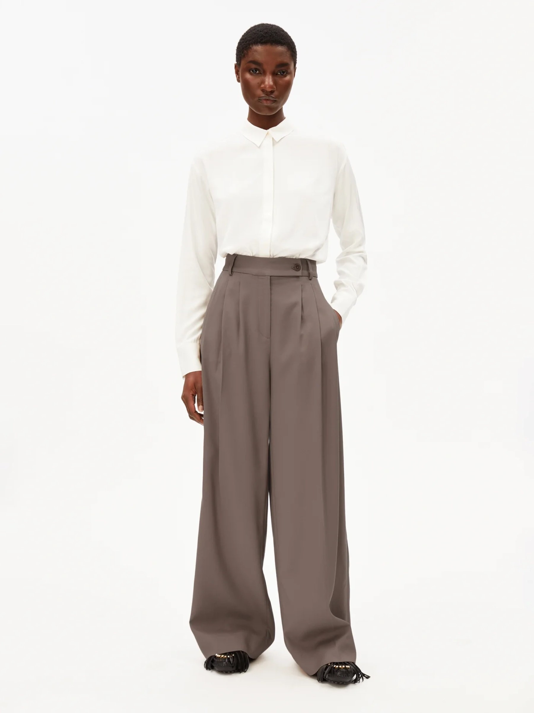 Bluse Larisaana Longsleeve off white Armedangels