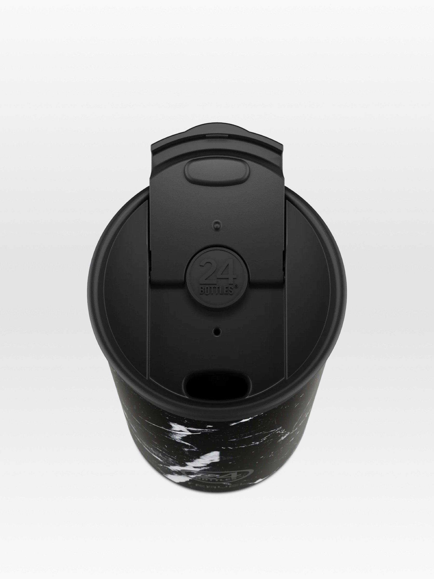 Becher Travel Tumbler black marble 24Bottles