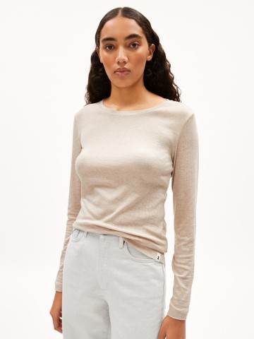 Longsleeve Jaaleaa sandstone melange Armedangels