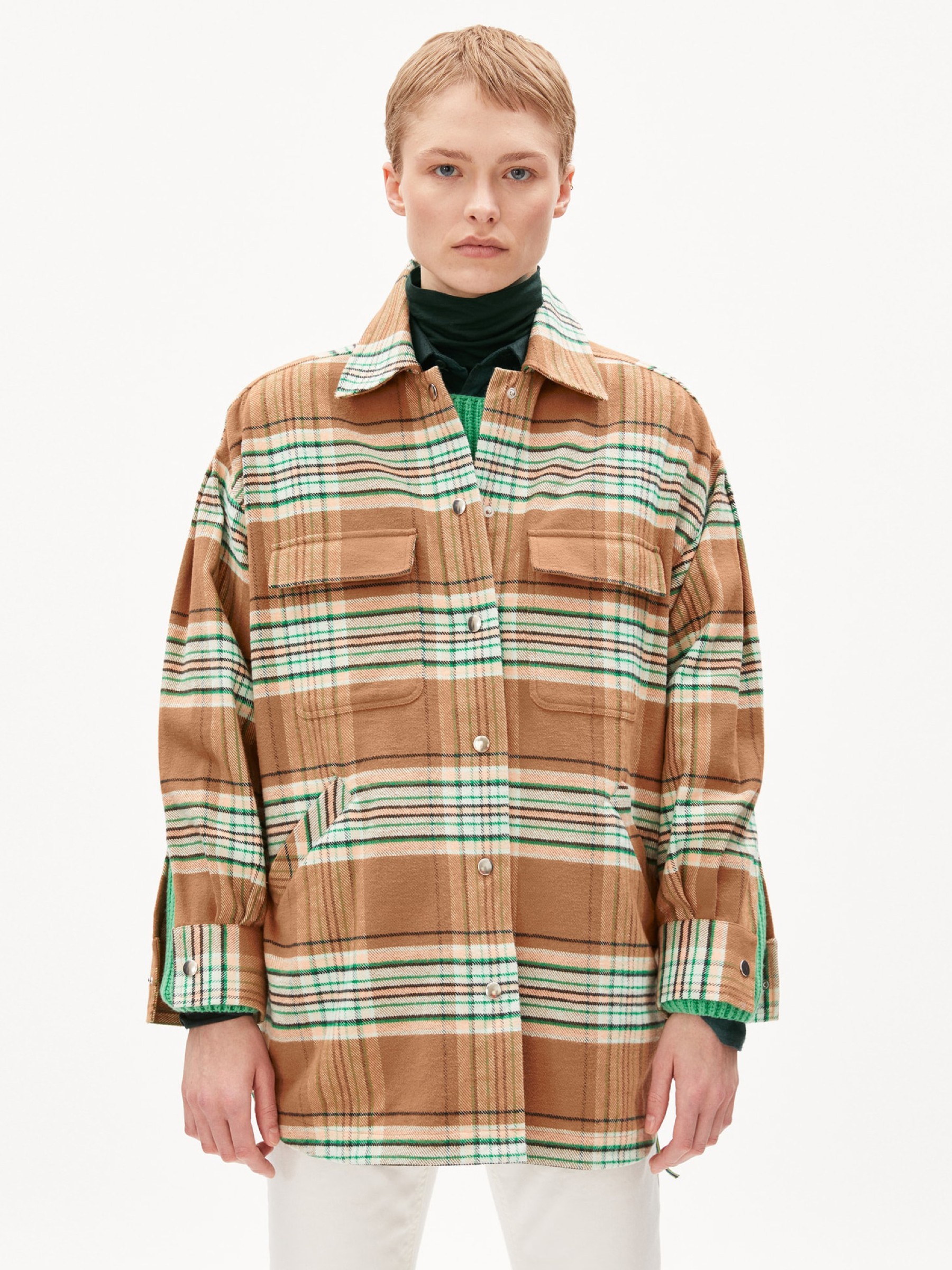 Overshirt Faadey Check cedar wood Armedangels