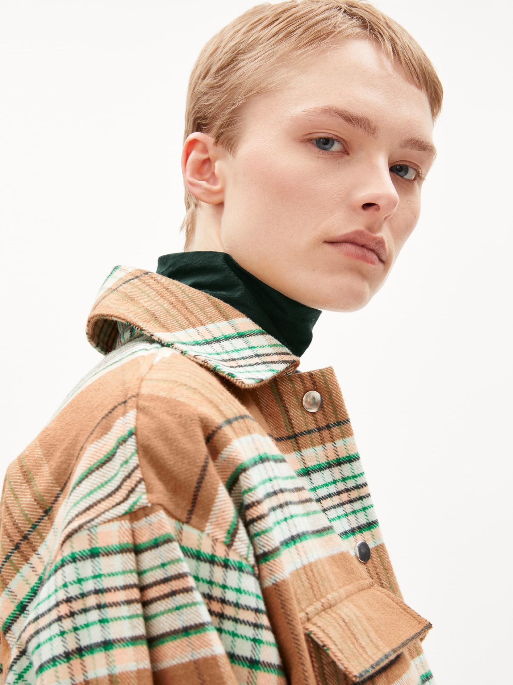 Overshirt Faadey Check cedar wood Armedangels