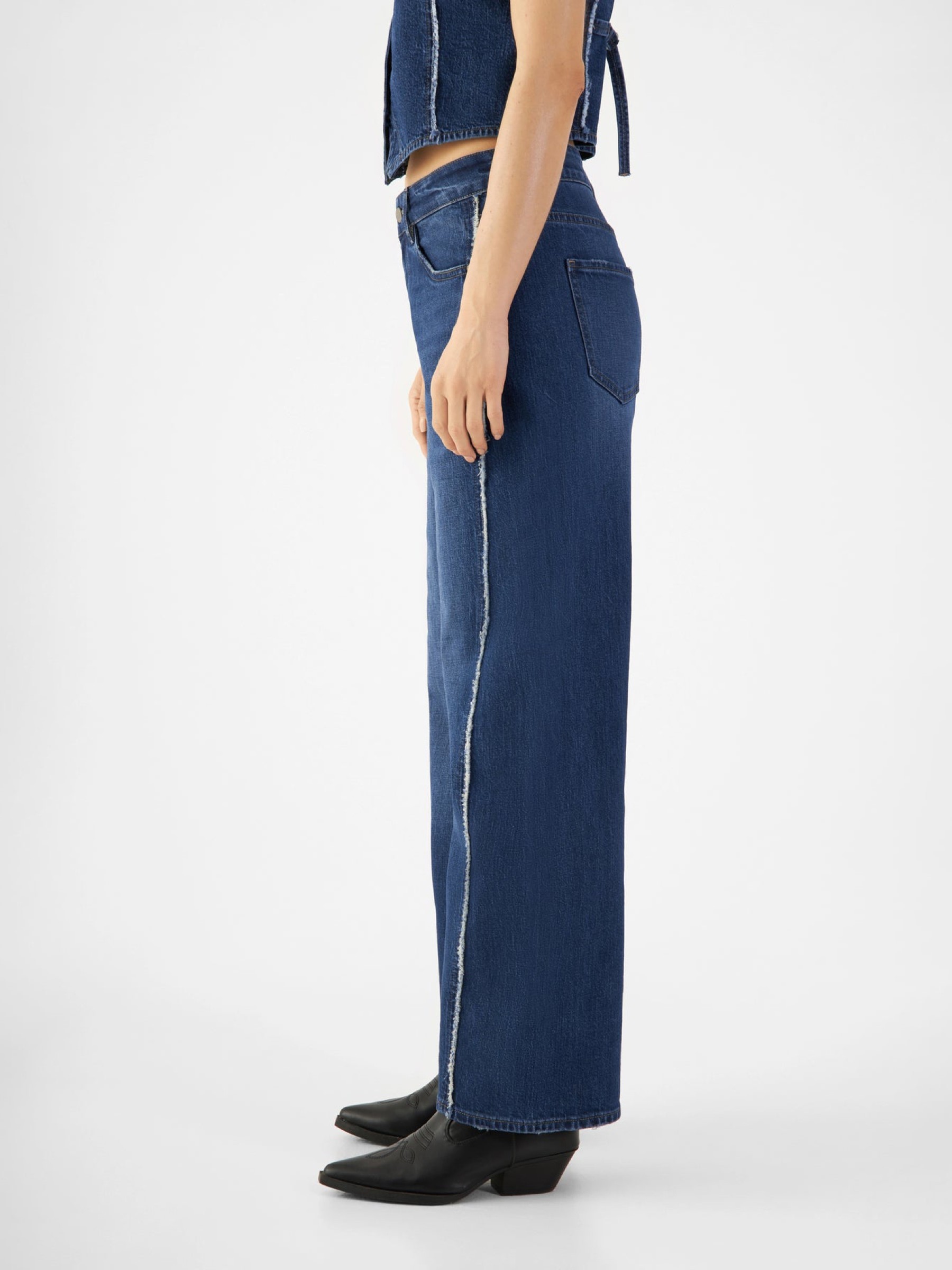 Jeans Hose Ash Barrel Leg dark blue Dawn Denim