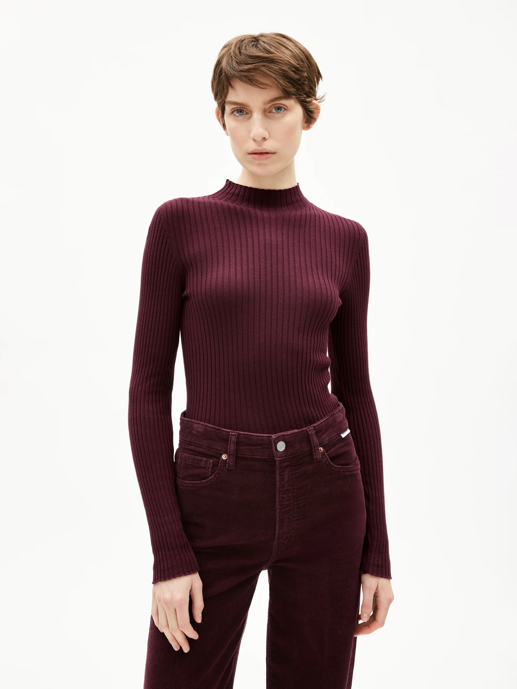 Longsleeve Alaania dark cranberry Armedangels