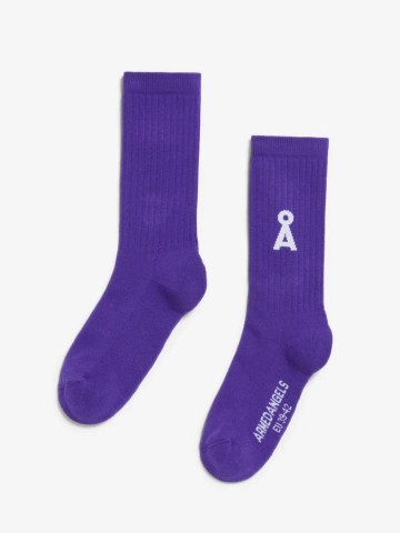 Socke Saamus Bold indigo lilac Armedangels Socke Saamus Bold indigo lilac Armedangels