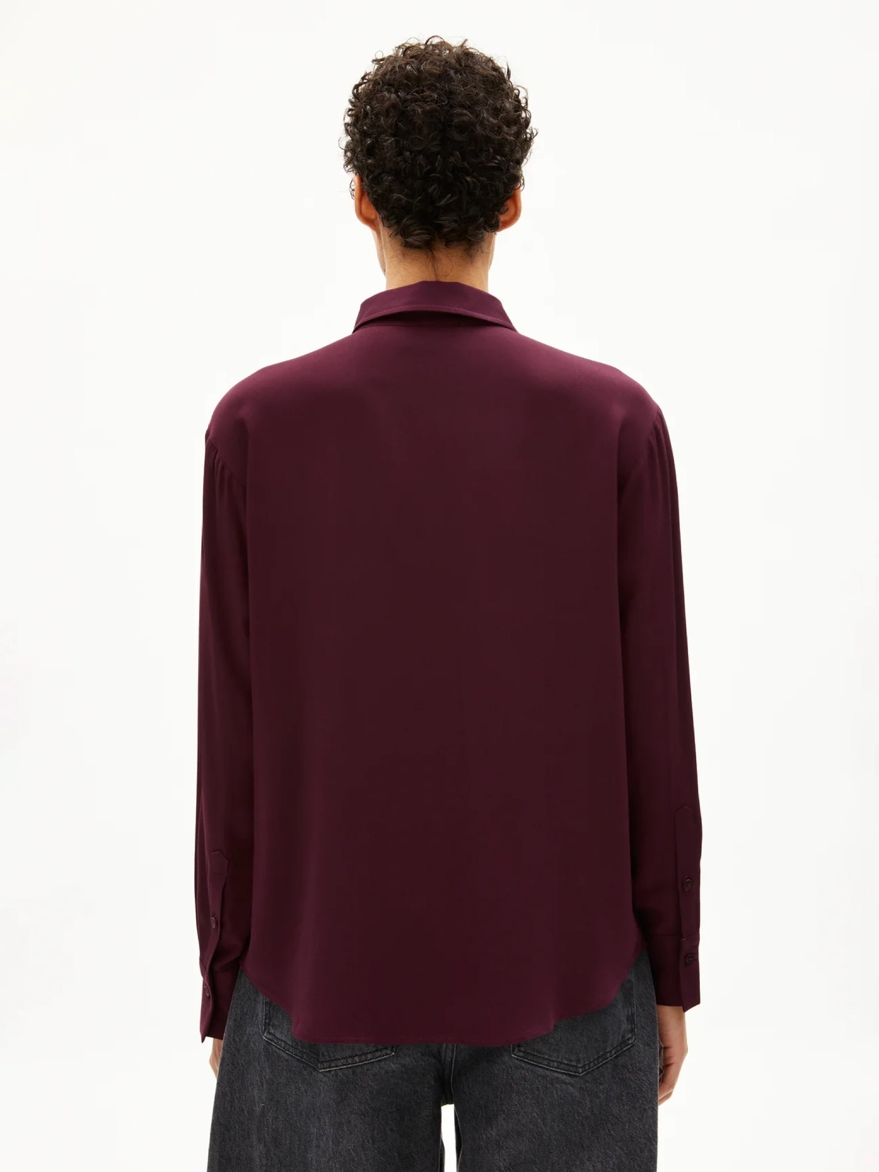 Bluse Larisaana Longsleeve dark cranberry Armedangels