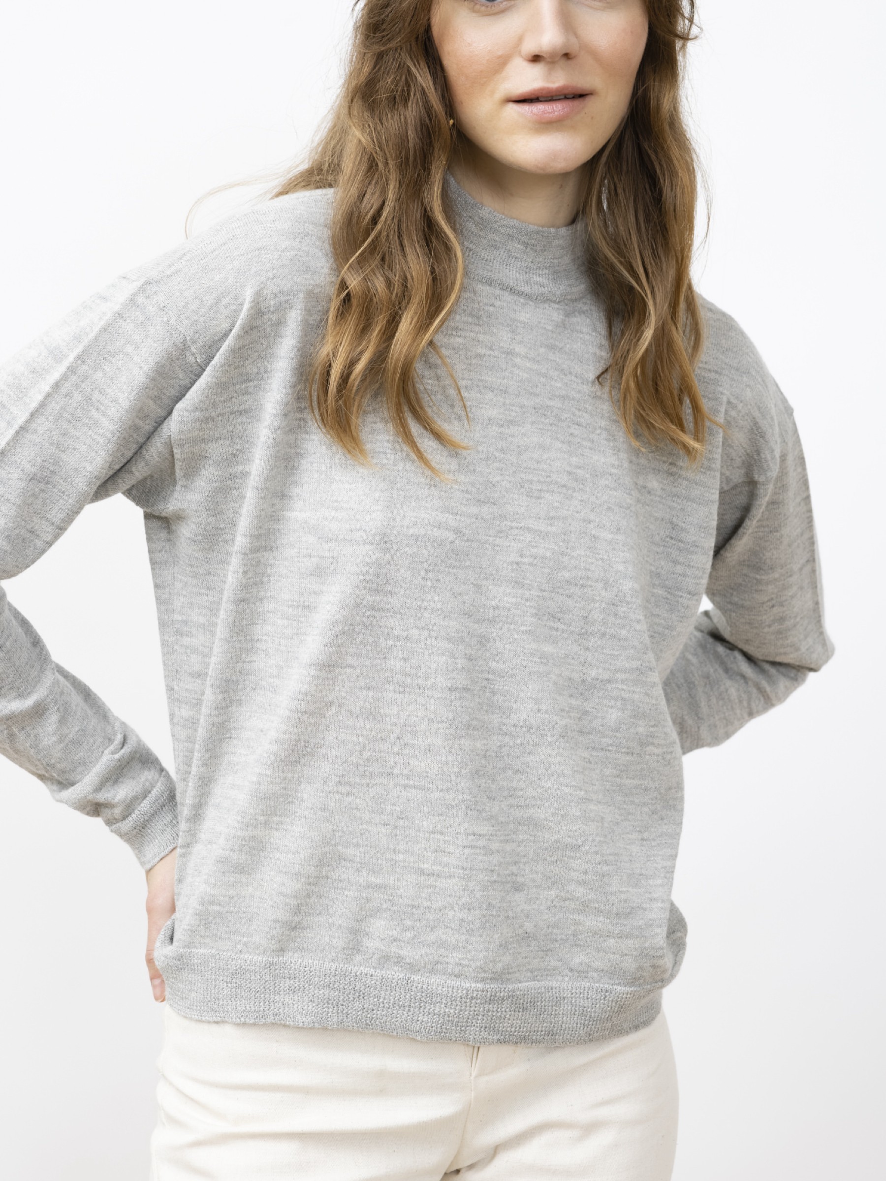 Pullover Arvo Sweater light grey Jungle Folk