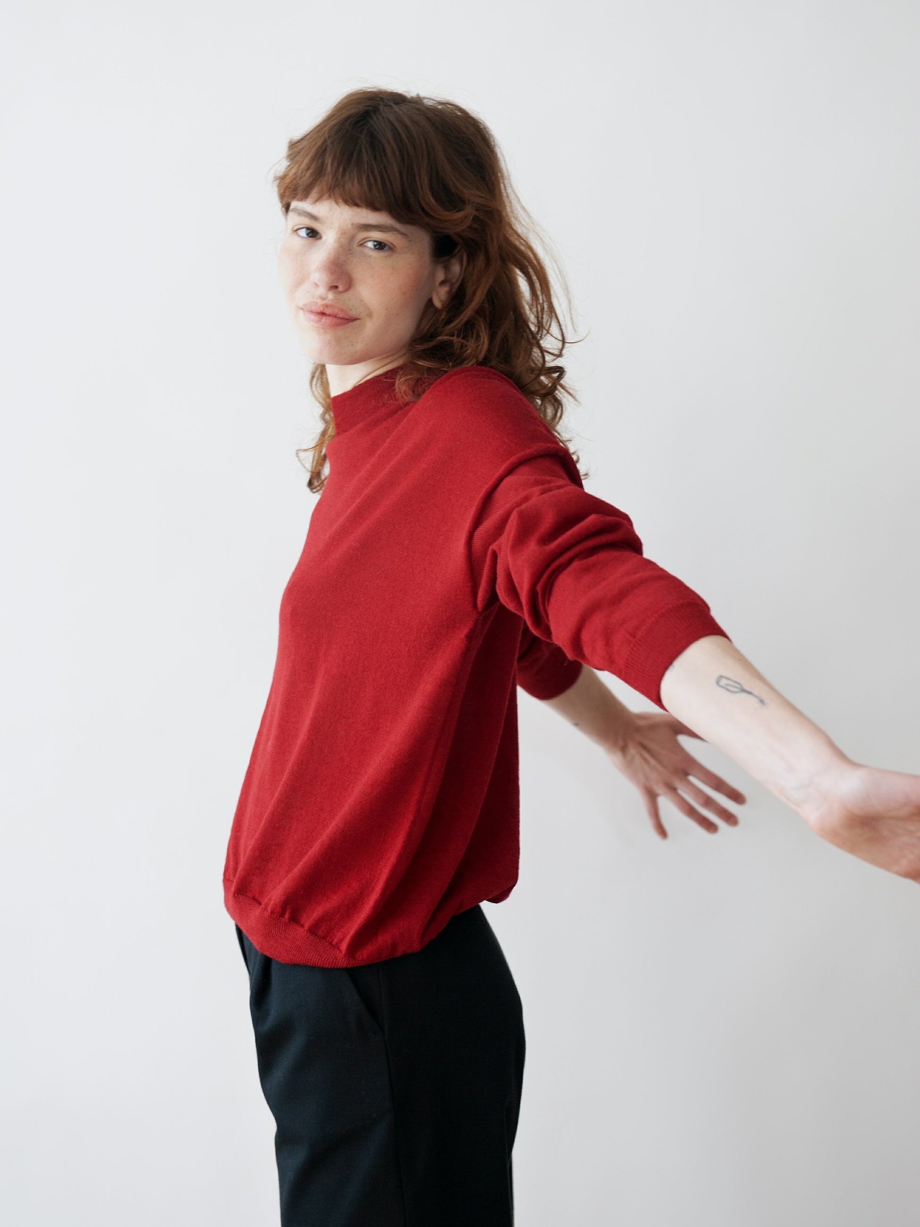 Pullover Arvo Sweater pomegranate Jungle Folk