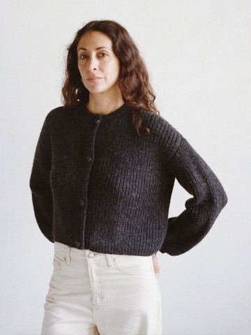 Strickjacke Knit Cardigan Tosca anthracite Jungle Folk