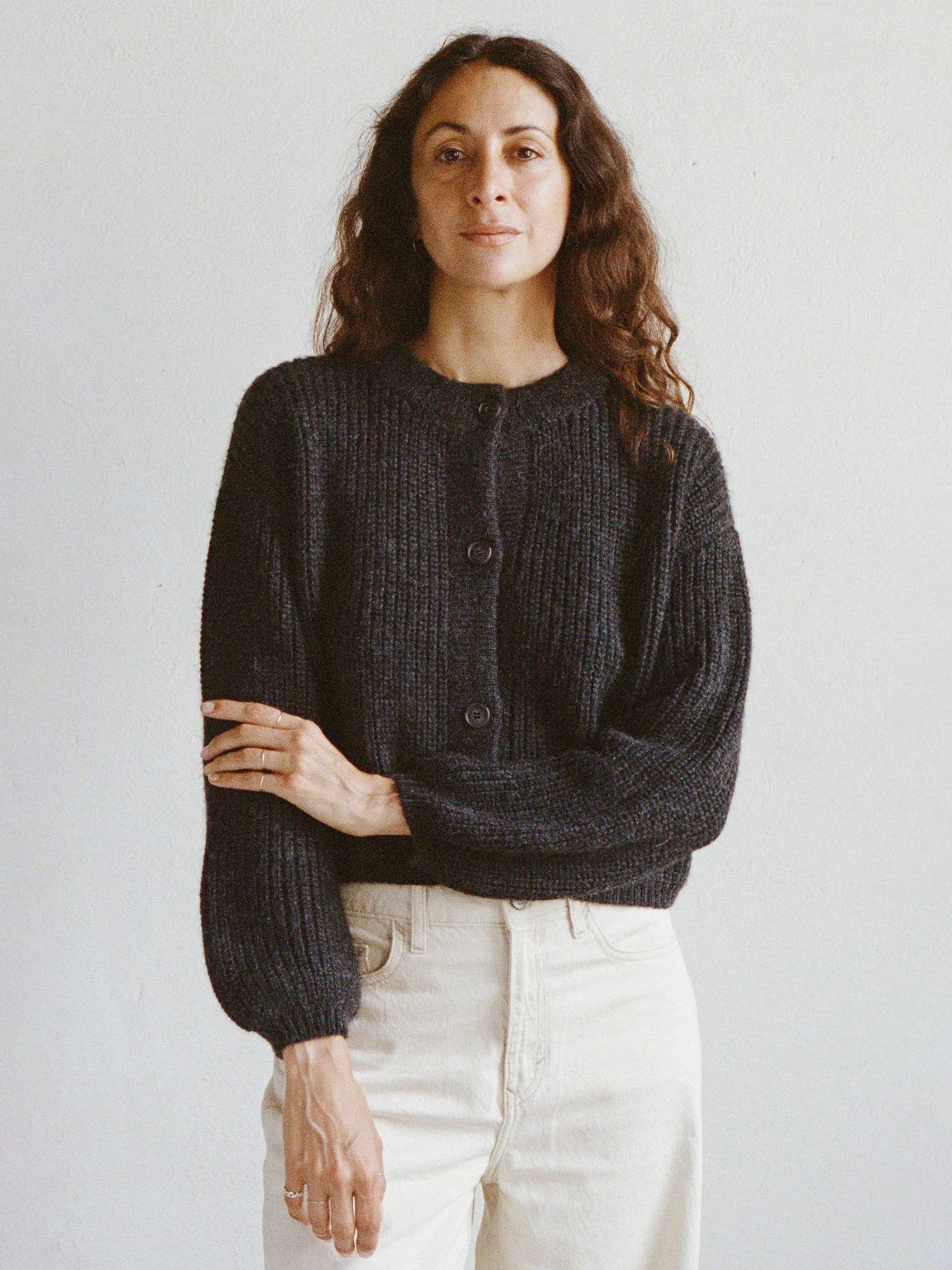 Strickjacke Knit Cardigan Tosca anthracite Jungle Folk
