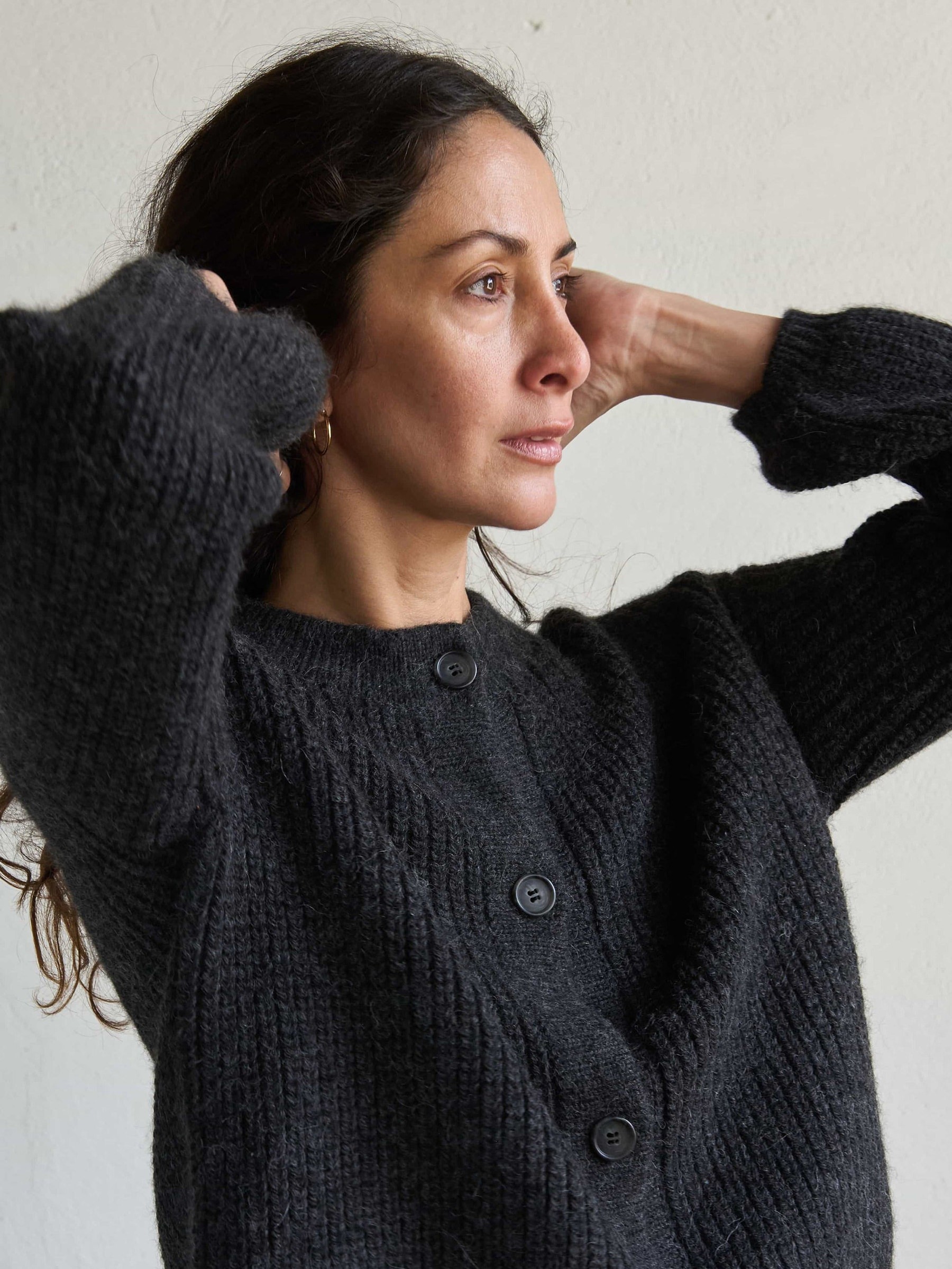 Strickjacke Knit Cardigan Tosca anthracite Jungle Folk